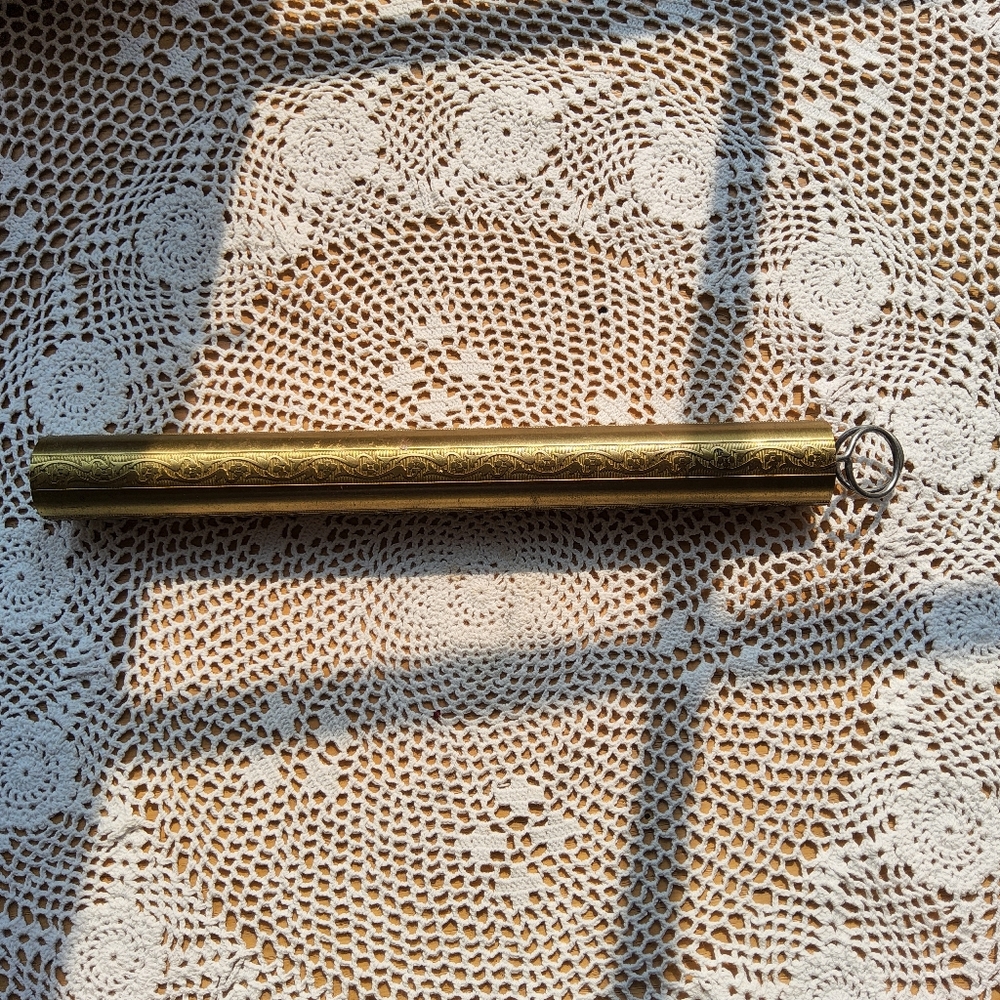 Artist Made Keleidoscope Brass like metal with glass